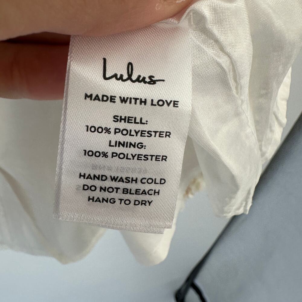 LULUS NWT Preppy Reputation Ivory Plaid Tweed Faux-Wrap Mini Skirt // XL - Picture 6 of 13